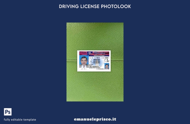 modello FRONTALE photolook versione patente di guida USA Connecticut stile verif